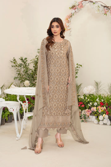 Zyra 3 piece Full Embroidered unstitch suit