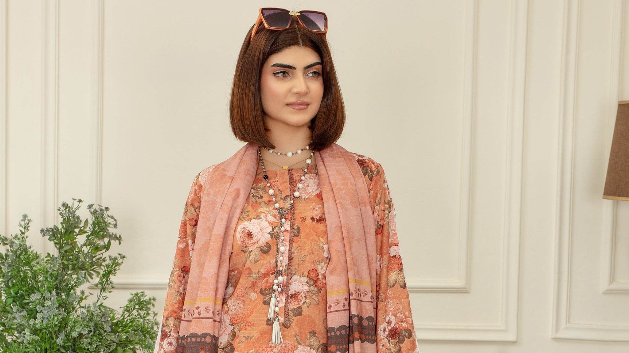 Mirra- Luxury 03 Piece Unstitched Digital Print Bana Dora