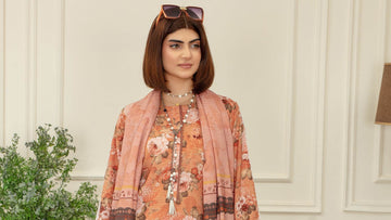 Mirra- Luxury 03 Piece Unstitched Digital Print Bana Dora