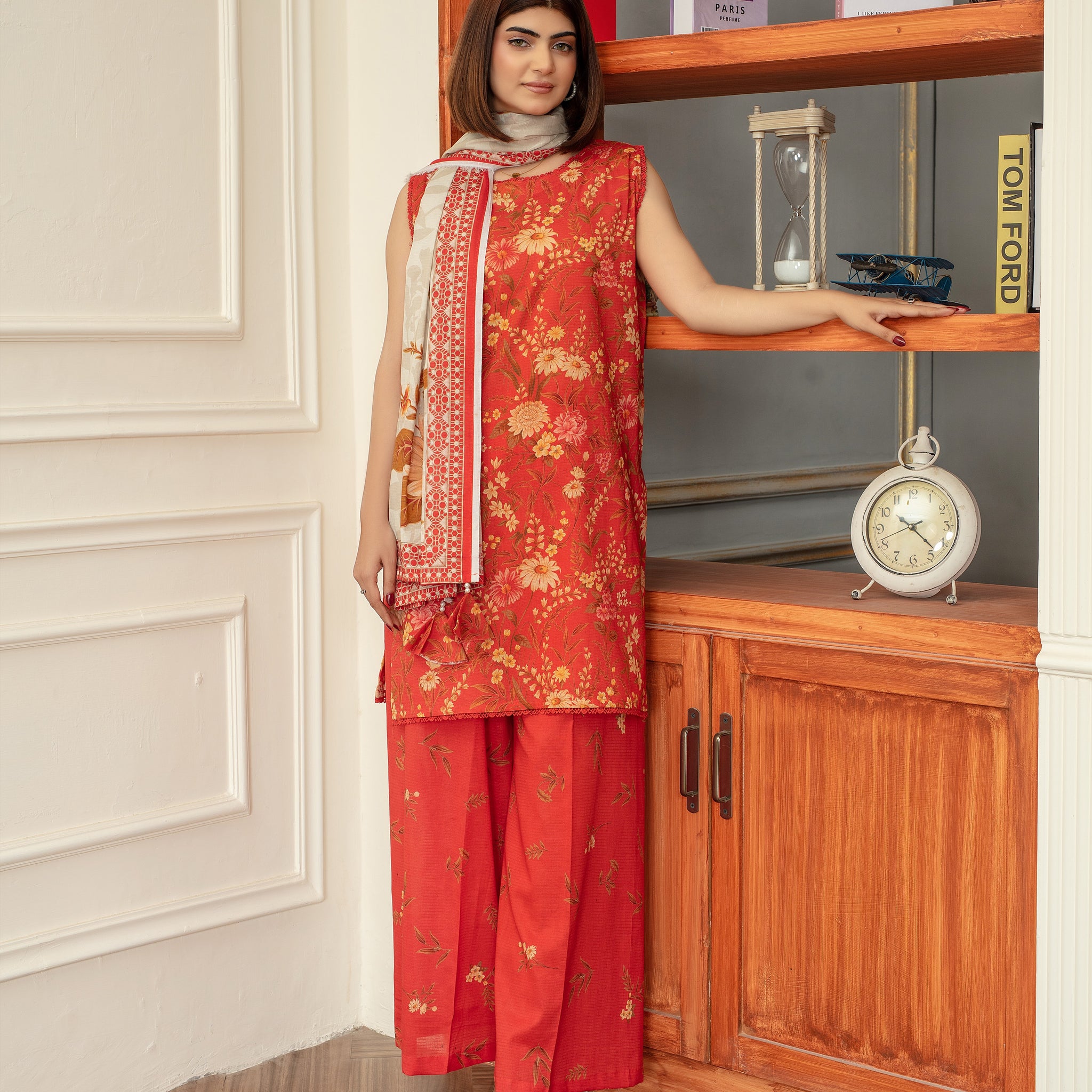 Riva- Luxury 03 Piece Unstitched Digital Print Bana Dora