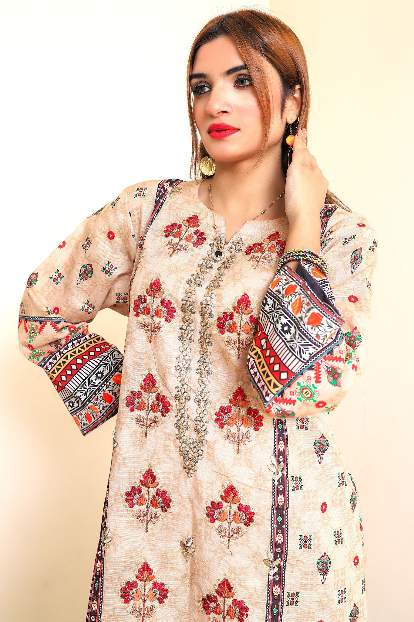 Autumn Bloom - 3 PIECE EMBROIDERED UNSTITCHED KHADDAR