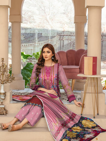 Blossom - 03 Piece Unstitched Digital Print with Lawn Dupatta