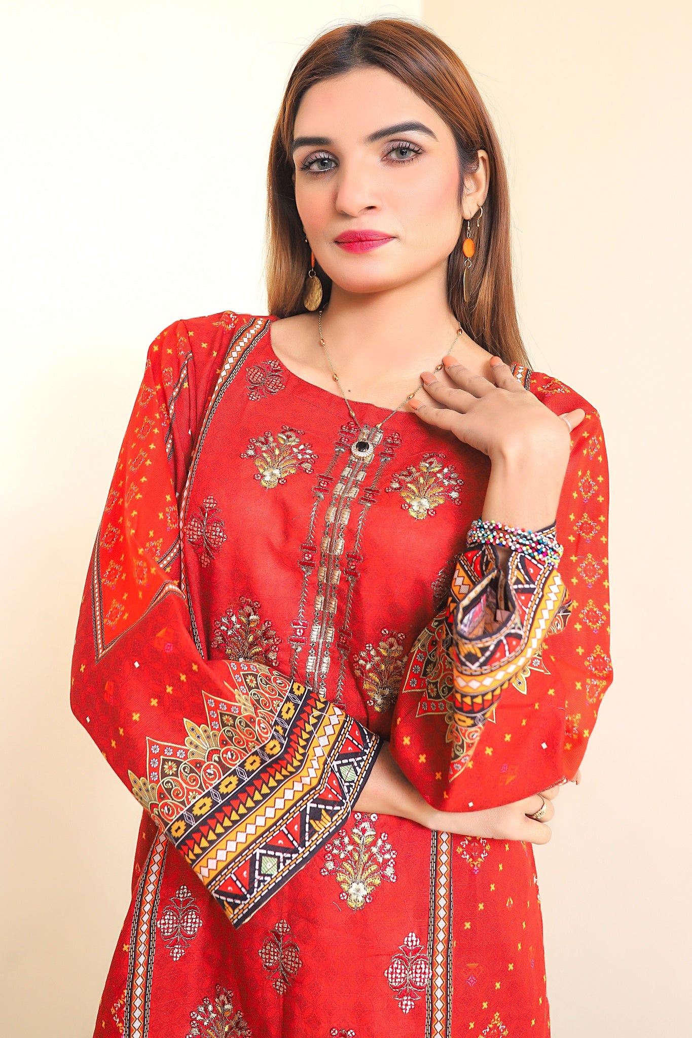 Crimson Heritage - 3 PIECE EMBROIDERED UNSTITCHED KHADDAR